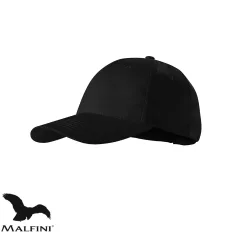  Malfini Sunshine P31 baseball sapka, fekete 01 (6 paneles, 100% pamut, 155 g/m2)