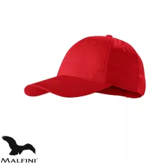   Malfini Sunshine P31 baseball sapka, piros 07 (6 paneles, 100% pamut, 155 g/m2)