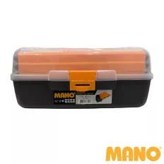   MANO BLO-16 konzoltálcás szerszámosláda (műanyag), 410x202x179 mm