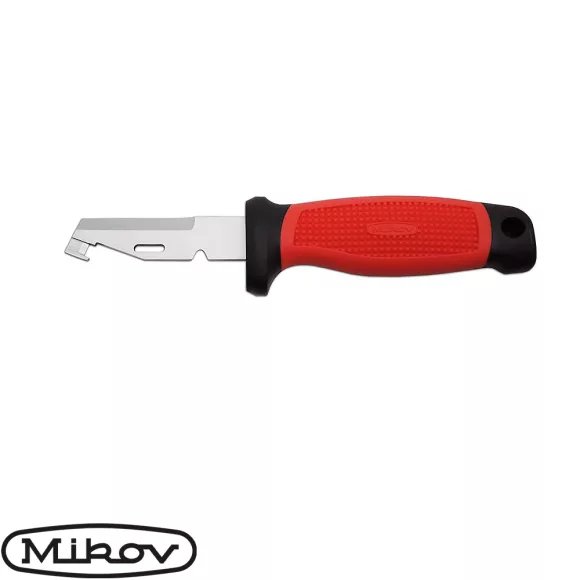 Mikov 349-NH-1 kábelcsupaszító kés tokkal, piros-fekete - 174/78 mm