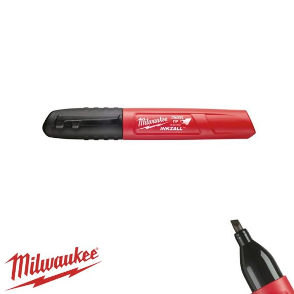 Milwaukee 48223103 INKZALL vágott hegyű jelölőfilc - fekete, 1-4,8 mm (tartós)