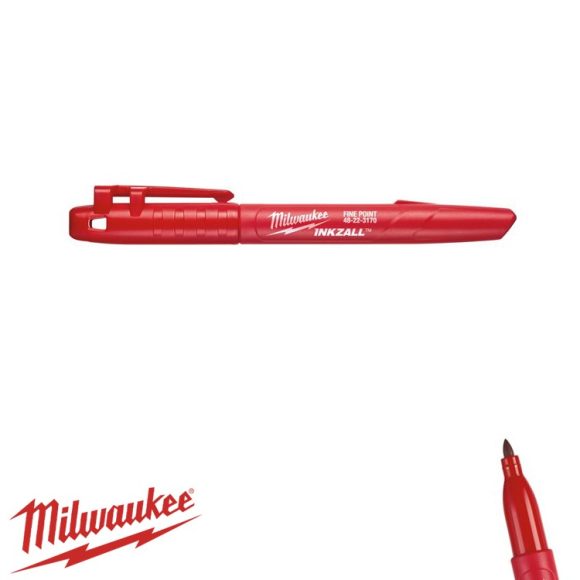 Milwaukee 48223170 INKZALL jelölőfilc - piros, vékony - 1 mm (tartós)