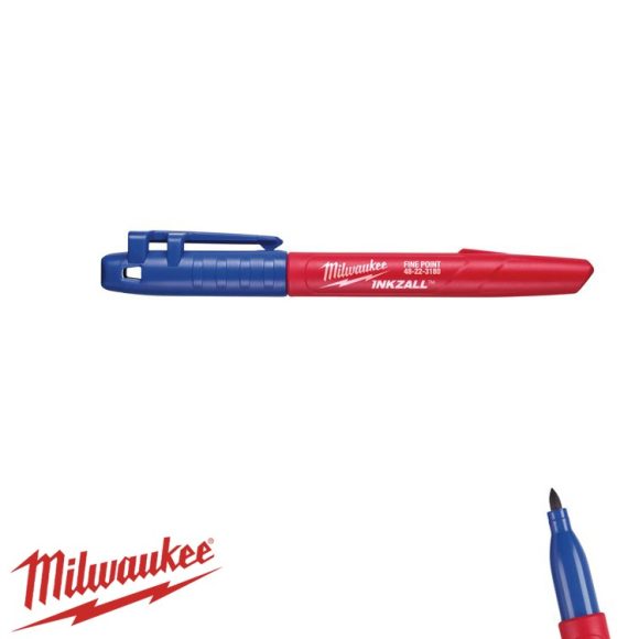 Milwaukee 48223180 INKZALL jelölőfilc - kék, vékony - 1 mm (tartós)