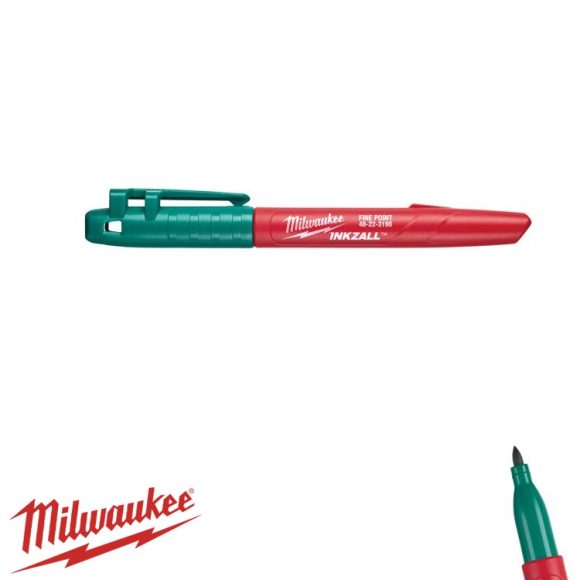 Milwaukee 48223190 INKZALL jelölőfilc - zöld, vékony - 1 mm (tartós)