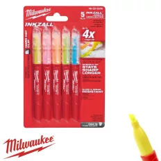   Milwaukee 48223206 INKZALL szövegkiemelő filc szett, 5 db (vegyes színű)