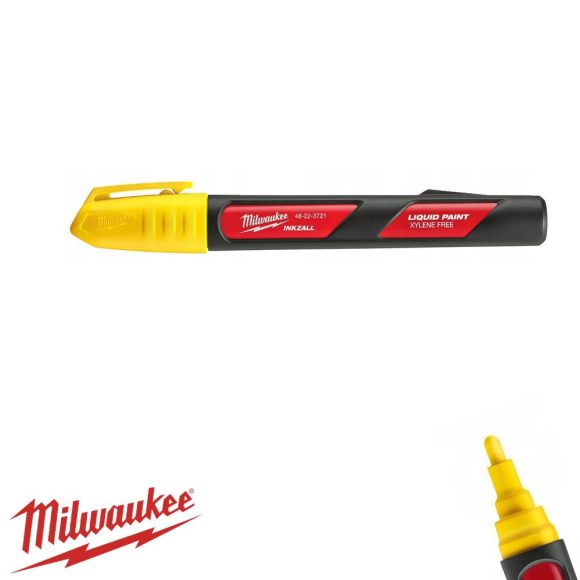 Milwaukee 48223721 INKZALL Liquid szelepes jelölőfilc  - vastag sárga (tartós, durva körülményekre)