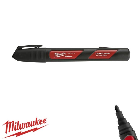 Milwaukee 48223731 INKZALL Liquid szelepes jelölőfilc  - vastag fekete (tartós, durva körülményekre)