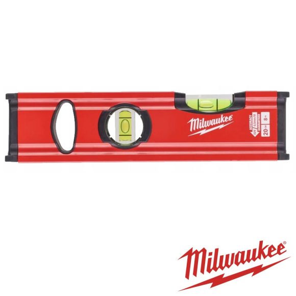 Milwaukee 4932472091 vízmérték (keskeny kivitel), 2 libella, 200 mm