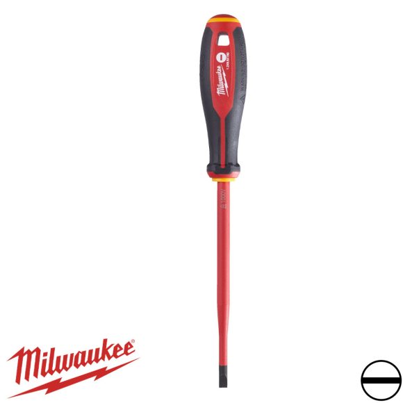 Milwaukee szigetelt lapos csavarhúzó 6,5x150 mm (VDE 1000V, Tri-Lobe markolat)