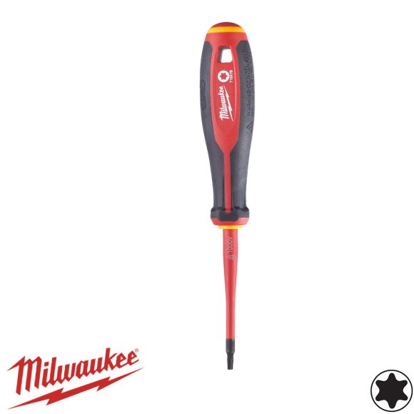 Milwaukee Torx szigetelt csavarhúzó T15x75 mm (VDE 1000V, Tri-Lobe markolat)