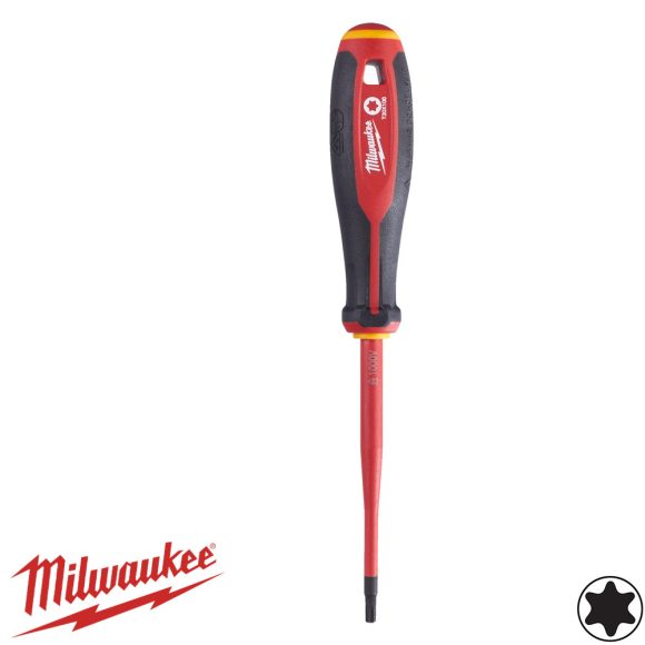 Milwaukee Torx szigetelt csavarhúzó T20x100 mm (VDE 1000V, Tri-Lobe markolat)