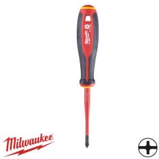   Milwaukee szigetelt csavarhúzó PH1/SLx80 mm (VDE 1000V, Tri-Lobe markolat)