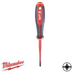   Milwaukee szigetelt csavarhúzó PZ1/SLx80 mm (VDE 1000V, Tri-Lobe markolat)