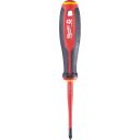 Milwaukee szigetelt csavarhúzó PZ1/SLx80 mm (VDE 1000V, Tri-Lobe markolat)