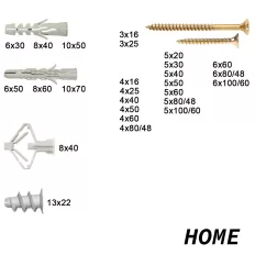   Mesterellátó 7000 HOME tipli és forgácslapcsavar készlet, 122 db-os