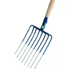   Muta 10018 kovácsolt kavics villa (acél), 8-ágú, fanyéllel