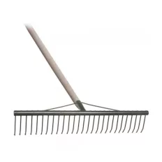   Muta 10135 begyűjtő gereblye (festett acél), fanyéllel, 400 mm (18 fog) (erősített)