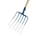 Muta 12790 kovácsolt silóvilla (acél), 6-ágú, fanyéllel