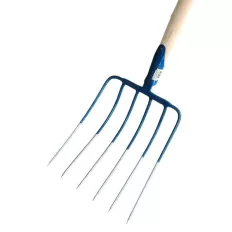   Muta 12790 kovácsolt silóvilla (acél), 6-ágú, fanyéllel