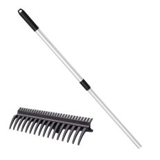   Muta 16751 kétoldalas gereblye alumínium teleszkópos nyéllel (30/16 fog) 445 mm