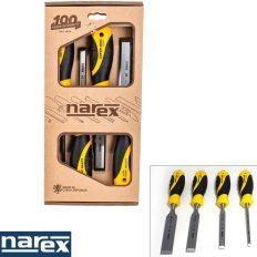   Narex Super 2009 Profi asztalos favéső készlet CrMn, 6-12-20-26 mm (2K nyél, 4 részes)