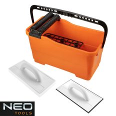   NEO Tools burkoló vödör szett, 25 L (vödör, görgők, rács, szivacsos- és gumis simító)