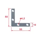 3098882 kép szegletvas 50x50x10 mm (1,5 mm vtg, horganyzott)