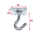 3140028 talpas függesztőkampó 45x45 mm (horganyzott, d=8 mm)