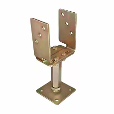   3217482 állítható szélességű lefúrható oszloptalp 60-160x70x120/M20x130 mm (sárg. horganyzott)