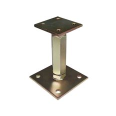   3217618 lefúrható talpas oszloptalp állítható magassággal, M20x190 - 100/70 mm (sárg. horganyzott)