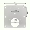 Kivetőpánt javító lemez, inox - 90x90 mm (1 mm vtg.)