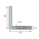 3254278 ablakszegletvas 100x100x15 mm (1,5 mm vtg, horganyzott)