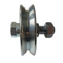 3262801 tolókapu görgő, V profil - 100 mm (horganyzott)