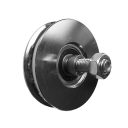 3262801 tolókapu görgő, V profil - 100 mm (horganyzott)