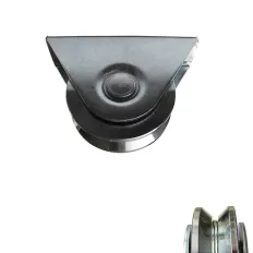   3262804 rászerelhető tolókapu görgő, V profil - 80 mm (horganyzott)