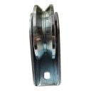 3262804 rászerelhető tolókapu görgő, V profil - 80 mm (horganyzott)