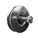 3262807 tolókapu görgő, U profil - 80 mm (horganyzott)