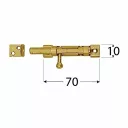 3263525 keskeny bajonett tolózár - 70x10 mm (sárg. horganyzott)