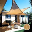 3393400 háromszög napvitorla, homok - 3,6x3,6x3,6 m (180g/m2 HDPE szövet)