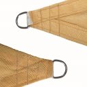 3393401 háromszög napvitorla, homok - 5x5x5 m (180g/m2 HDPE szövet)