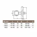 3451152 állítható forgáspont, talpas M20 - 100x100 mm (horganyzott)