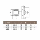 3451153 állítható forgáspont, hegeszthető M18 - d=50 mm (horganyzott)