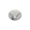 3515113 öntapadós műanyag akasztó, ovális, fehér - 32x25 mm