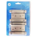 3960204 Lengőajtópánt, inox - 100 mm