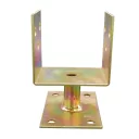 Lefúrható fix talpas oszloptalp, 120x85 mm (sárgára passzivált)