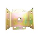 Lefúrható fix talpas oszloptalp, 150x85 mm (sárgára passzivált)