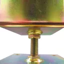 Lefúrható talpas oszloptalp állítható magassággal, 120x85 mm (sárgára passzivált)