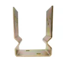 Rogyasztott oszloptalp, lefúrható 100x65 mm (sárgára passzivált)