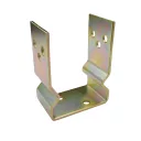 Rogyasztott oszloptalp, lefúrható 80x65 mm (sárgára passzivált)