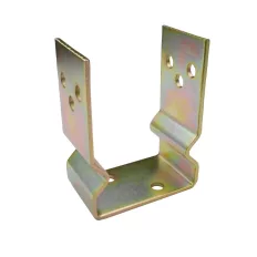   Rogyasztott oszloptalp, lefúrható 90x65 mm (sárgára passzivált)